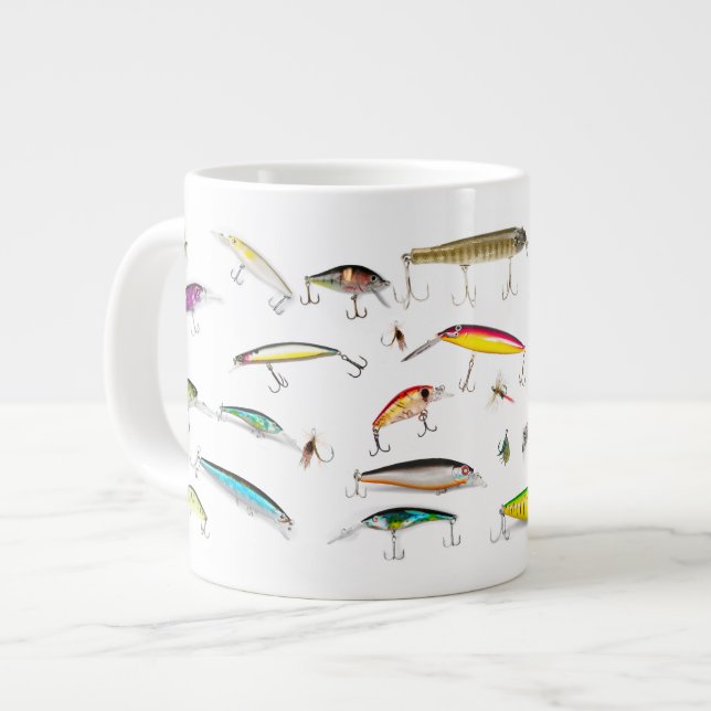 Fishing Lures Giant Coffee Mug (Front Left)