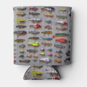 Fishing Lures Gone Fishing Gifts for Fishermen Can Cooler (Front)