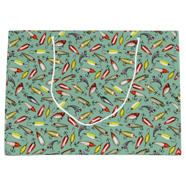 Fishing Lures Large Gift Bag (Front)