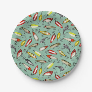 Fishing Lures Paper Plates