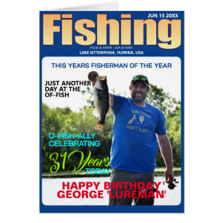 Fishing Mag Parody Bday-Upload Photo-Message-Age Cards