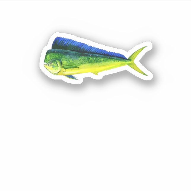 Fishing Mahi Fish Mahi Mahi Fishing Lover  Sticker (Front)