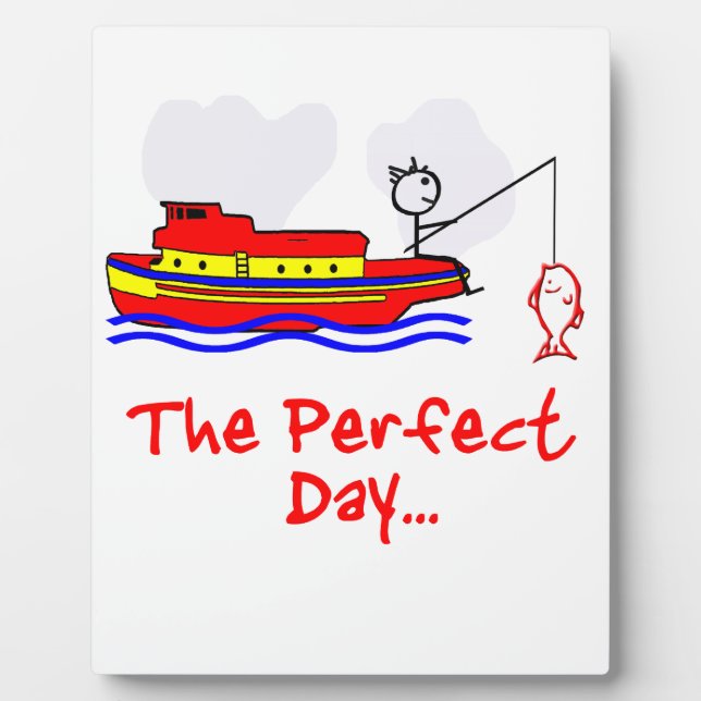 Fishing Man Boat Plaque (Front)