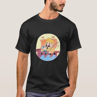 Fishing Man Japanese Folklore Anime Fisherman Japa T-Shirt