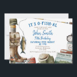 Fishing Man's It's O-fish-al 50th Birthday Invitation<br><div class="desc">Fishing Man's It's O-fish-al 50th Birthday Invitation

Fishing themed  man's birthday invitation featuring a fishing rod,  fish and various fishing themed items. Great for older male but can be used for any age.</div>