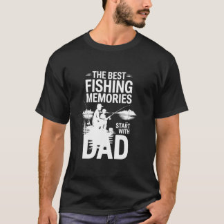 Fishing Memories with Dad Catching Fish T-Shirt
