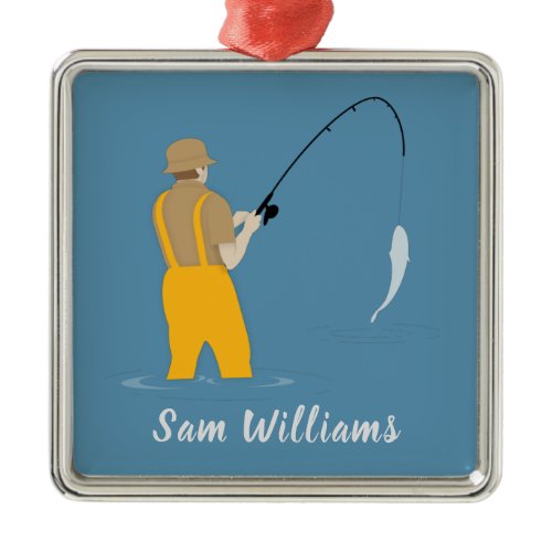 Fishing Metal Ornament