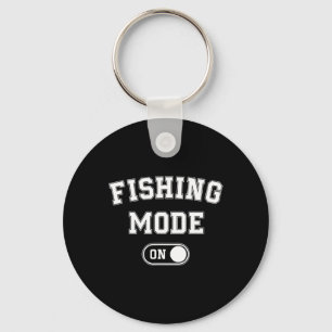 Fishing Mode On Funny Fisher Gift Fisherman Dad An Keychain