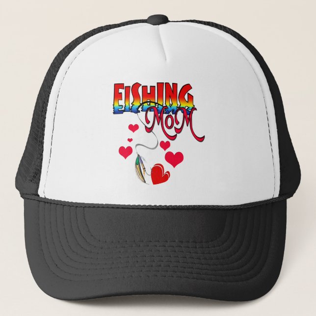 Fishing Mom Apparel Trucker Hat (Front)