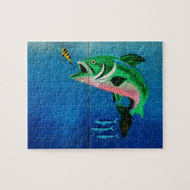 Fishing Mural Artwork Street Murals Jigsaw Puzzle (Horizontal)