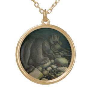 Fishing Necklace Coho Salmon Fishing Bear Gifts