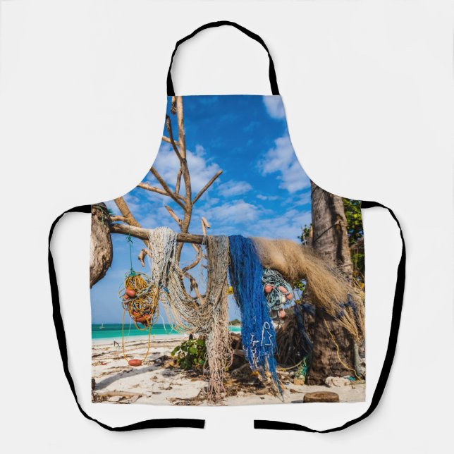 Fishing nets drying on the beach apron (Front)