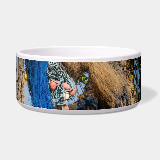 Fishing nets drying on the beach bowl (Right)