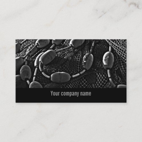 Fishing nets  seafood business card