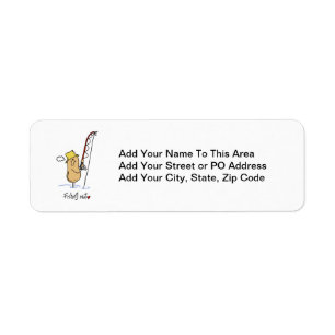 Fishing Nut T-shirts and Gifts Label
