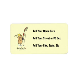 Fishing Nut T-shirts and Gifts Label