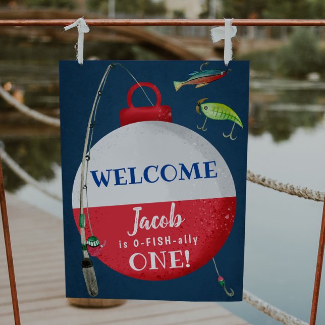 Fishing O-FISH-ally Birthday Welcome Foam Board (Creator Uploaded)