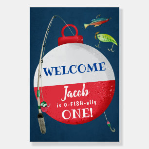 Fishing O-FISH-ally Birthday Welcome Foam Board