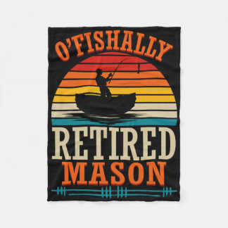 Fishing O'fishally Retired Mason Fleece Blanket