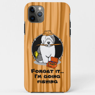 Fishing Old English Sheepdog (Gray 1) Cute OES iPhone 11 Pro Max Case