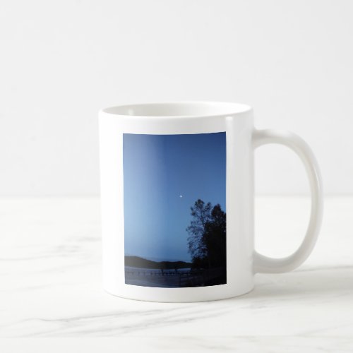 Fishing on a moon lit Mountain Lake Coffee Mug