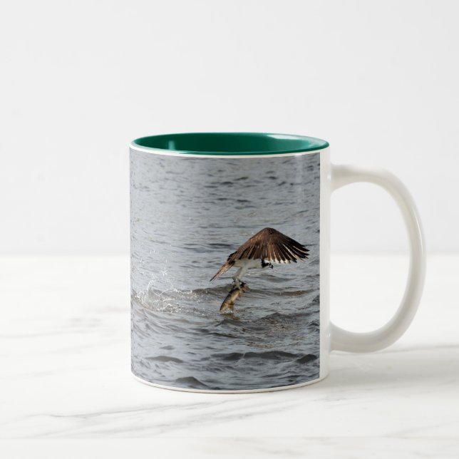 Fishing Osprey & Walleye Wildlife Photo Mug (Right)