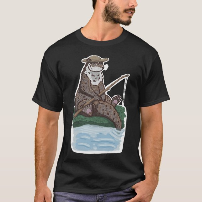 Fishing Otter T-Shirt (Front)