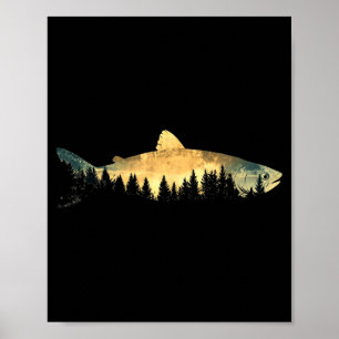 Fishing Outdoor Forest Nature Men Women Wildlife F Poster