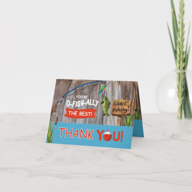 Fishing Outdoorsman Themed Thank You (Front)