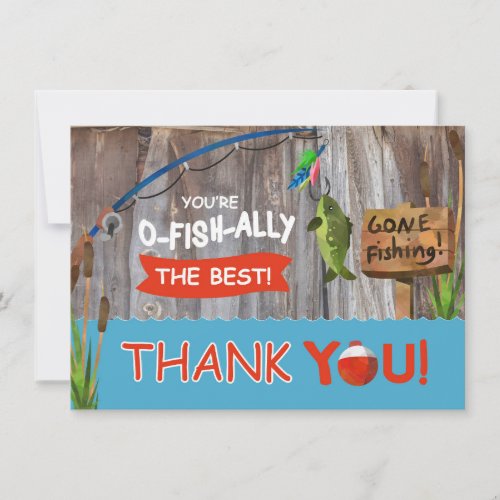 Fishing Outdoorsman Themed Thank You Card