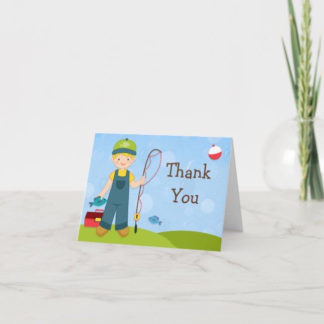 Fishing Party Thank You Card (Front)