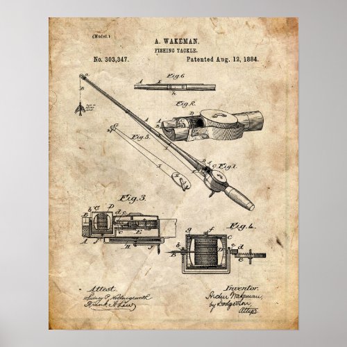 Fishing Patent Poster