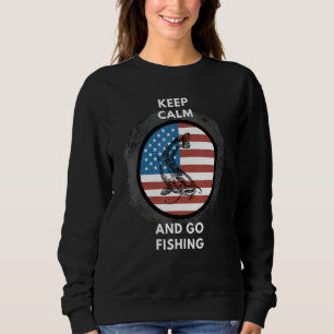 Fishing Patriotic American flag Sweatshirt