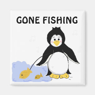 Fishing Penguin Magnet