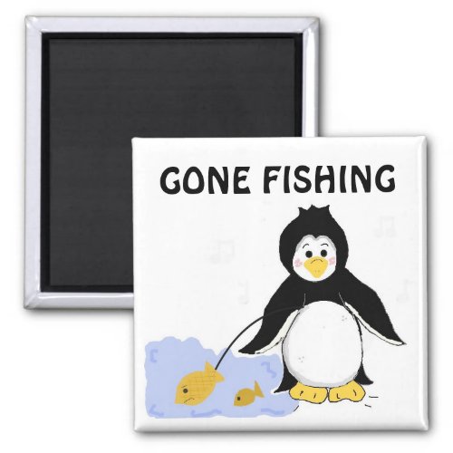 Fishing Penguin Magnet