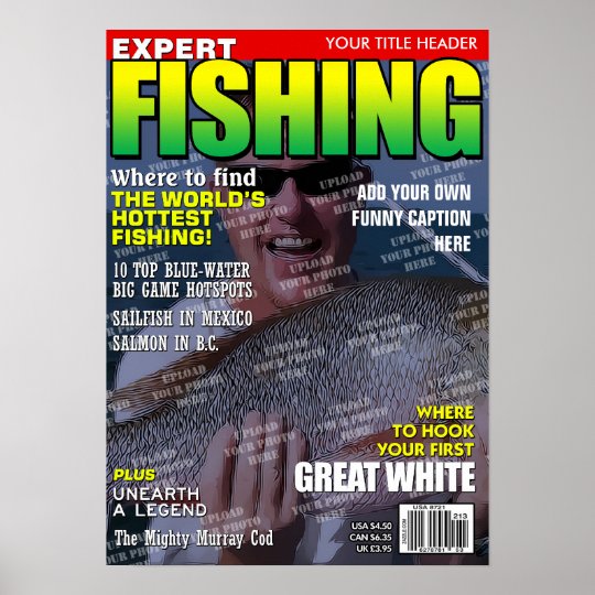 Fishing Personalized Magazine Cover Poster