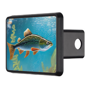 Fishing Personalized Trailer Hitch Plug Cover