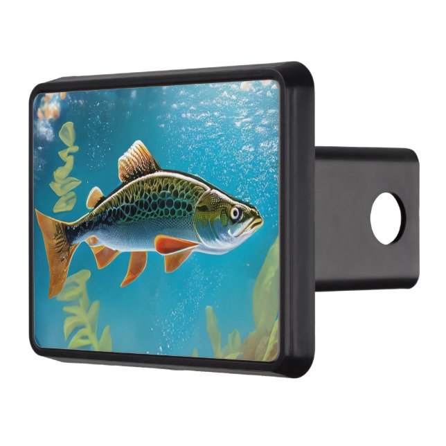 Fishing Personalized Trailer Hitch Plug Cover (Left)