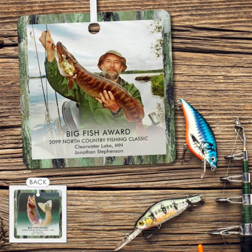 Fishing Photo Fish Award Keepsake Metal Ornament