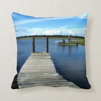 Fishing Pictures Throw Pillow by OneStopGiftShop at Zazzle