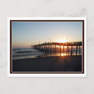 Fishing Pier Aglow Postcard