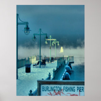 Fishing Pier Burlington Vermont Poster