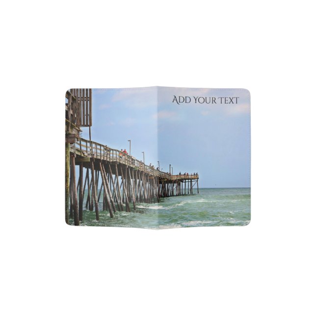 Fishing Pier by Shirley Taylor Passport Holder (Opened)