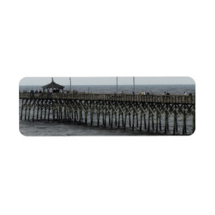 Fishing Pier - Oak Island, North Carolina Label
