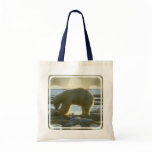 Fishing Polar Bear Tote Bag