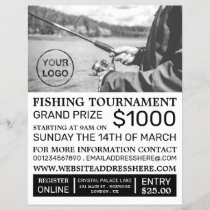 Fishing Portrait, Fishing Tournament Event Advert Flyer