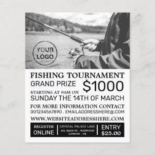 Fishing Portrait, Fishing Tournament Event Advert Flyer