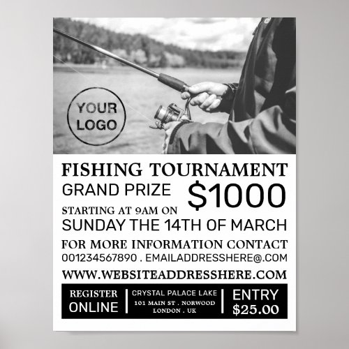 Fishing Portrait Fishing Tournament Event Advert Poster