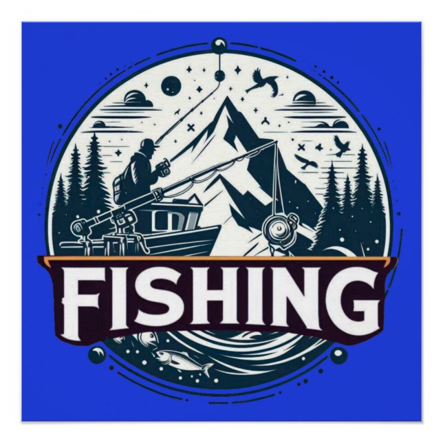 Fishing poster postcard (Front)