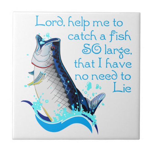 Fishing Prayer Ceramic Tile